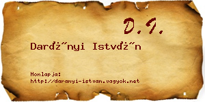 Darányi István névjegykártya